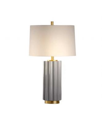 Creative Table Lamp, With White Shade X Grey Marble