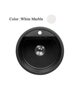 Granite Round White Marble E Basin