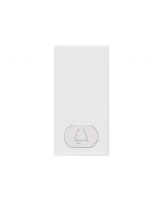 Neve Up Button 1M Cover Plate With Bell Symbol White