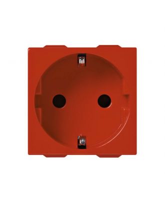Neve Up 2P+E 16A German Sicury Ssocket Outlet Red