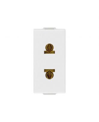 Neve Up 2P 16A Usa+Eu Ø4,8Mm Socket Outlet White