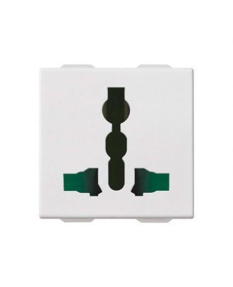 Neve Up 2P+E 13A Sicury Multistandard Socket Outlet White