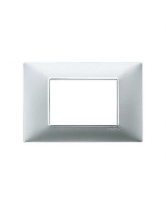 Plana,Cover Frame 3 Modules, Matt Silver