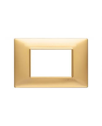 Plana,Cover Frame 3 Modules, Matt Gold