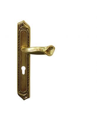 Door Handle Princess Classic With Plate Antique Brass