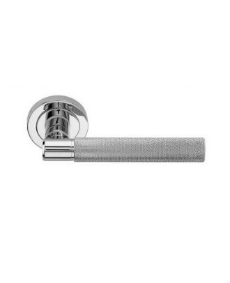 Door Handle Techno Grip With Rosette + Yale Escucheon, Chrome