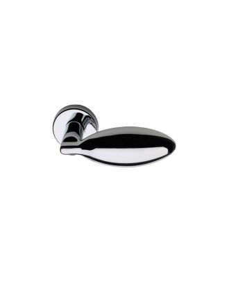Door Handle Amalfi With Rosette + Yale Escucheon, Chrome