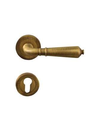 Door Handle Sirio With Rosette + Yale Escucheon, Oxide