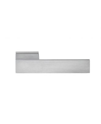 Door Handle Tratto With Rosette + Wc Thumbturn, Silver