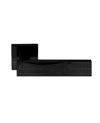 Door Handle Prima With Rosette + Yale Escucheon, Black Matt