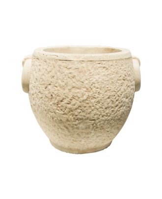 Outdoor Romanita Vase, Old Lime Stone