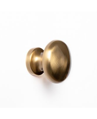 Round Wooden Door Knob, Satin Gold