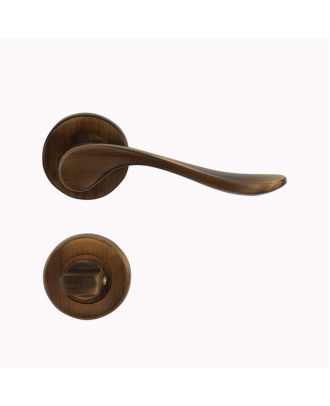 Onda - Bathroom Door Handle With Round Rosettes Wc
