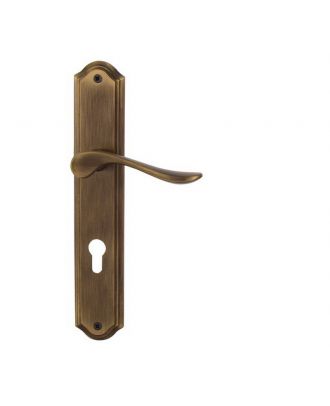 Door Handle With Long Plate Bronze