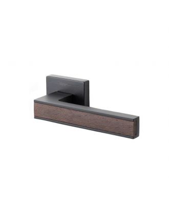 Door Handles With Square Wc Rosette-Black