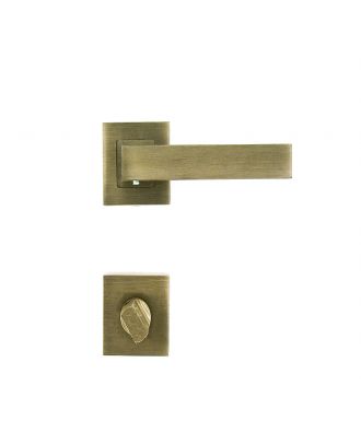 York - Bathroom Door Handle With Square Rosettes