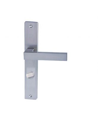 York - Door Handles For Bathroom With Plate