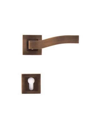 Qurva Door Handles With Square Rosettes