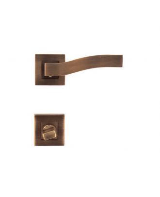 Qurva Door Handles With Square Rosettes Wc