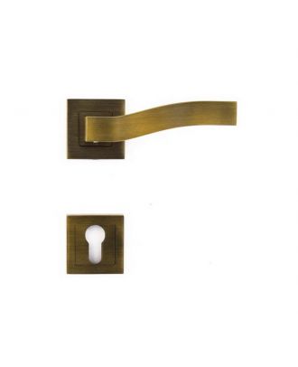 Qurva Door Handles With Square Rosettes