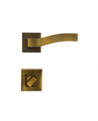 Qurva Door Handles With Square Rosettes Wc