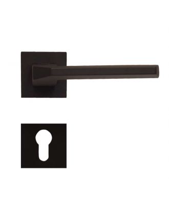 Flusso Handle With Square Rosette - Black