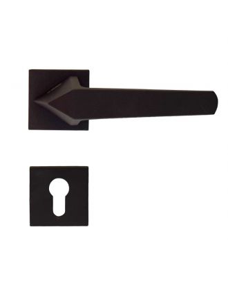 Joya Handle With Square Rosette - Black