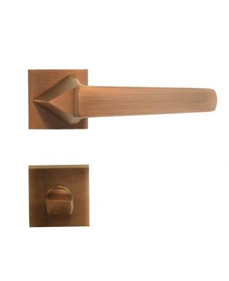 Joya Handle With Square Rosette For Bathroom - Antique Bronze