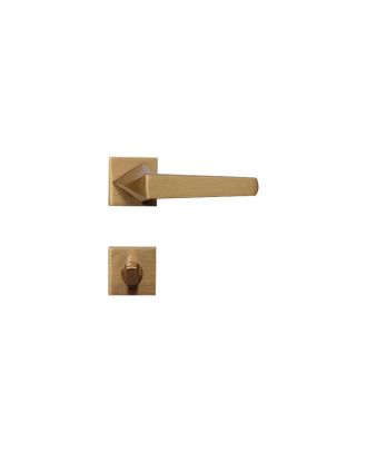 Joya Handle With Square Rosette For Bathroom - Satin Gold
