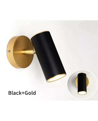 Adjustable Angle Led Wall Lamp Black X Gold