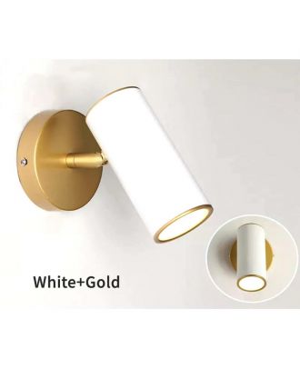 Adjustable Angle Led Wall Lamp White X Gold