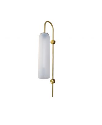 Wall Lamp Gold X White Glass