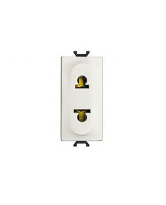 2P Socket Outlet,16A - Euro-American Standard-White