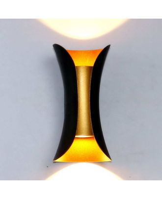 Up Down New Design Modern Led Wall Light, Black X Gold