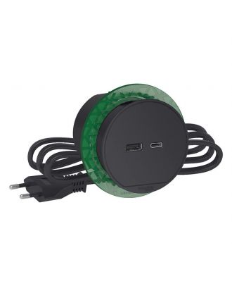 Desk Unit Xs With Usb Type A And Usb Type C-Black