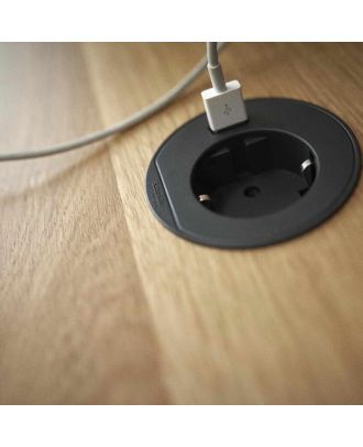 Desk Unit Xs With Fr Socket Outlet And Usb Type A-Black