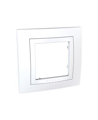 Cover Frame - 1 Gang - White/White