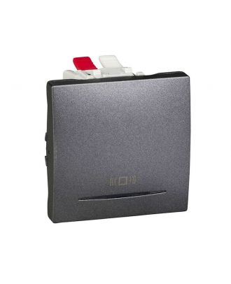 Bell Push-Button - 1-Way - 10 A 250 Vac - 2 M - Graphite