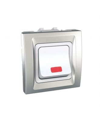 Rocker Switch - 1-Way - 32 A 250 Vac - 2 M - Aluminium