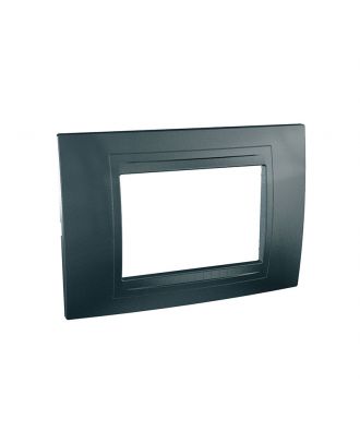 Unica Allegro - Cover Frame - 3 Modules - Graphite Grey