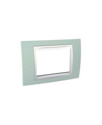 Unica Plus - Cover Frame - 3 Modules - Water Green/White