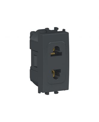 Easy Styl - Euro-Us Socket Outlet - 1 Module - Black