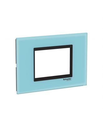 Easy Styl Cover Frame Glass 3 Modules Sky Blue/Black
