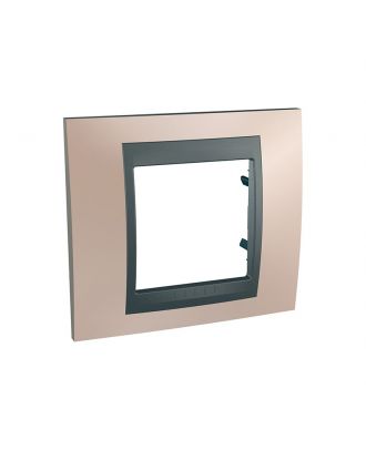 Unica Top - Cover Frame - 1 Gang -Onyx Copper/Graphite