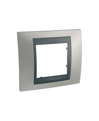 Unica Top - Cover Frame - 1 Gang -Matt Nickel/Graphite