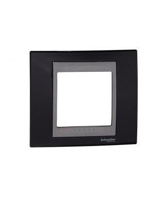 Unica Top - Cover Frame - 1 Gang -Black/Graphite