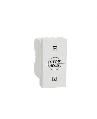 Roller Blind Pushbutton Switch, New Unica, 10 Ax, 250 V, Ac, 1 Module, White