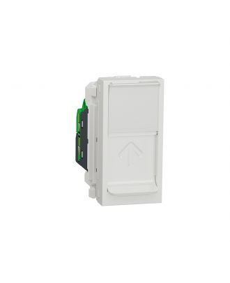 New Unica - 1 X Rj45 Socket - 1 M - Cat. 5E - Utp - Straight - Shutter - White