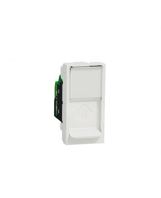 New Unica - 1 X Rj45 Socket - 1 M - Cat. 6 - Utp - Straight - Shutter - White