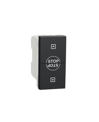 Roller Blind Pushbutton Switch, New Unica, 10 Ax, 250 V, Ac, 1 Module, Anthracite